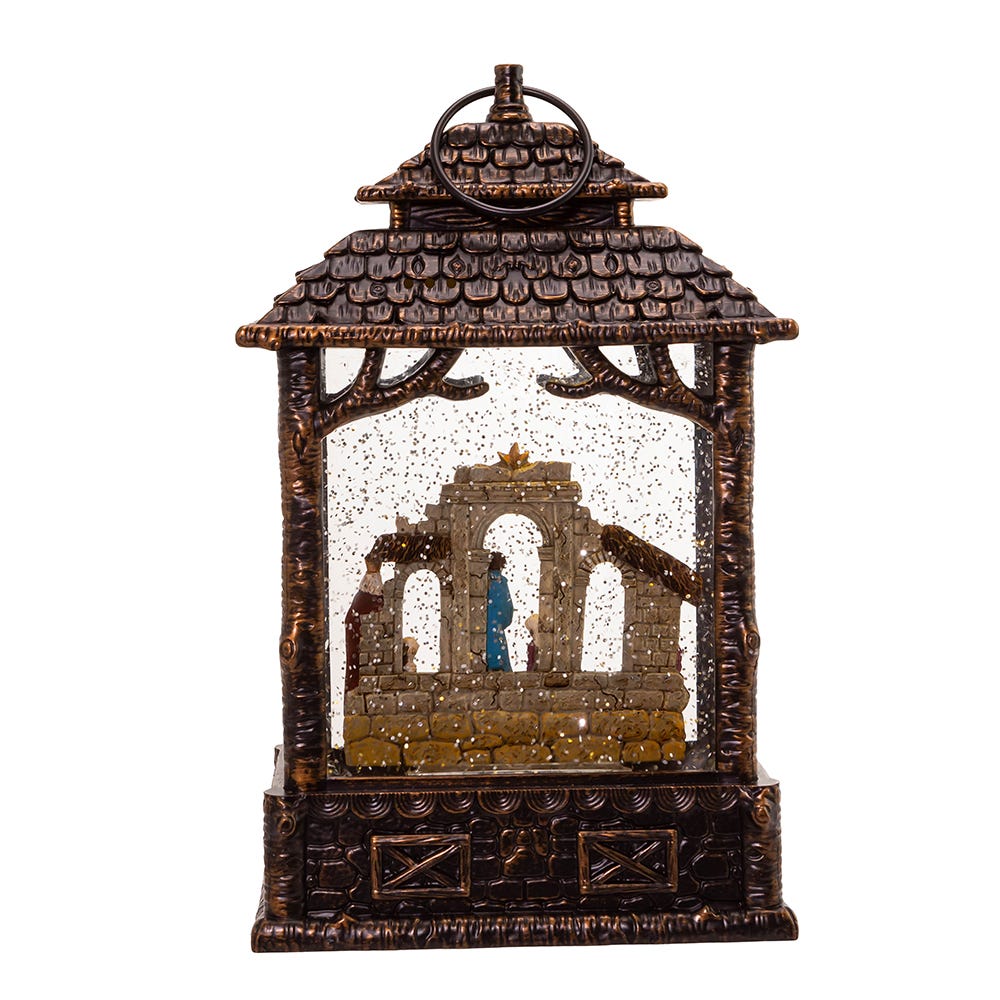 Kurt Adler 11-Inch Battery-Operated LED Nativity Scene Water Lantern